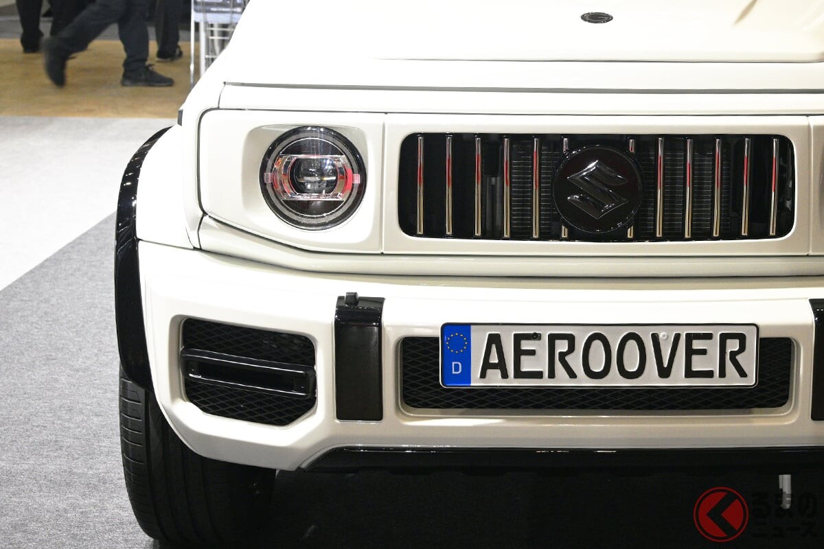 「ミニ“Gクラス”」な「AERO OVER G62L」実車公開へ！ 「ジムニー5ドア」が「G63」風に大変身！ ケーファクトリーの「ジムニー」カスタムカーが大阪オートメッセ2025に登場！