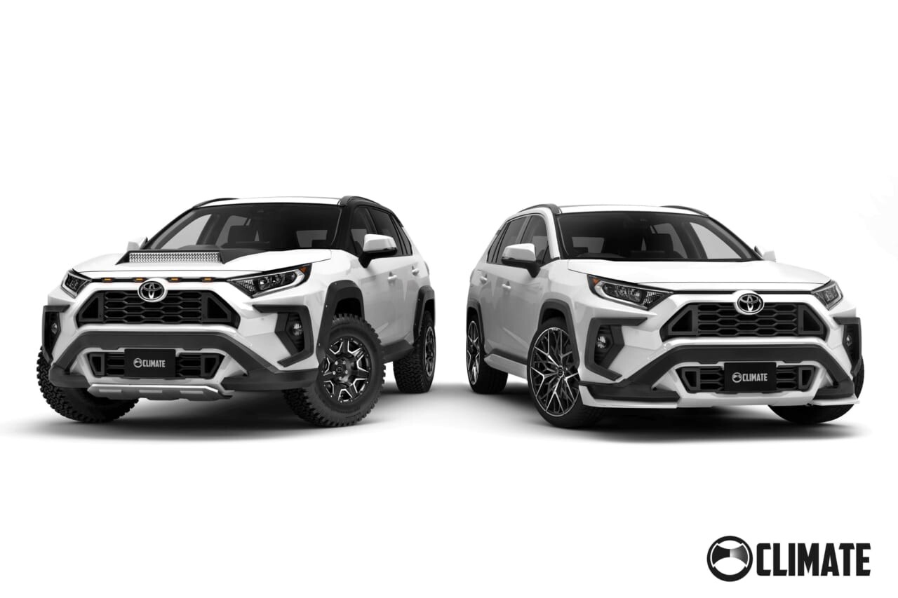 【エアロCGスクープ!!!!】こんなRAV4渋すぎる!!　SUVカスタムに強いクライメイトがオン／オフ2つのボディキットを開発中！