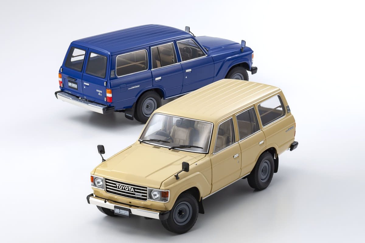 トヨタ 60ランドクルーザーが1 18スケールで復活 ボディカラーはベージュとブルーの2色 京商 Auto Messe Web 自動車情報サイト 新車 中古車 Carview