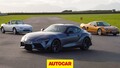 比較試乗　トヨタ・スープラ vs ホンダNSX vs マツダMX-5　最高の国産スポーツは　字幕付き動画