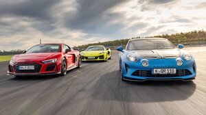 【ドイツ車対フランス車対アメ車】一番楽しいサーキット用ツールはどれ？　アウディR8 GTとアルピーヌA110 RとコルベットZ06の比較テスト