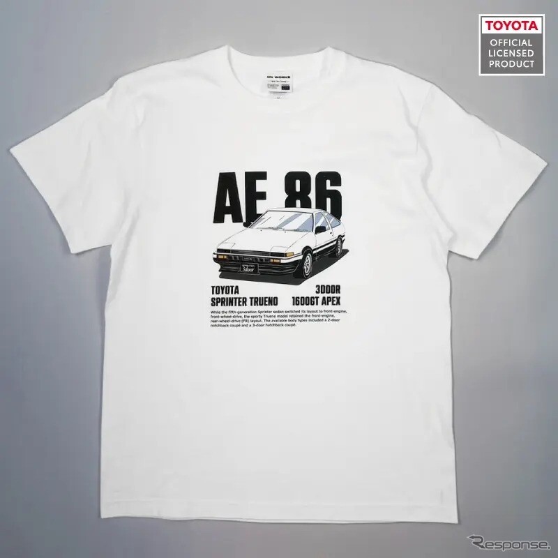 ハチロク愛好家必見！「AE86トレノTシャツ」が楽天で購入可能に