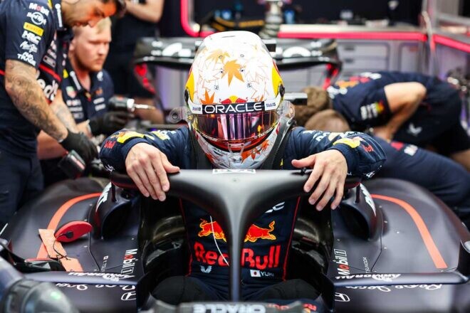 F1 Topic：“コクピット周辺の空力”を重視か。テストを経て、角田自身の意思でヘルメットをシューベルトに変更