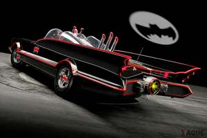 『バットマン』の初代実写TVシリーズで活躍する「バットモービル 1966」が大スケールで蘇る！ 劇中さながらに再現された精密ディテールが魅力的