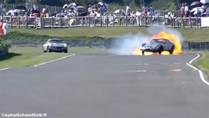 【絶句・・・】グッドウッド リヴァイヴァルでの悲劇　元F1ドライバーの駆る史上最も高価なフェラーリ　250GTOから突然に炎が・・・