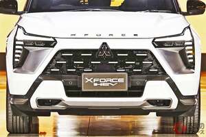 【タイ】三菱が新型「コンパクトSUV」を世界初公開！ 精悍マスク×全長4.4mで「ちょうどイイサイズ」！ 独自技術搭載の「エクスフォースHEV」バンコクで実車展示