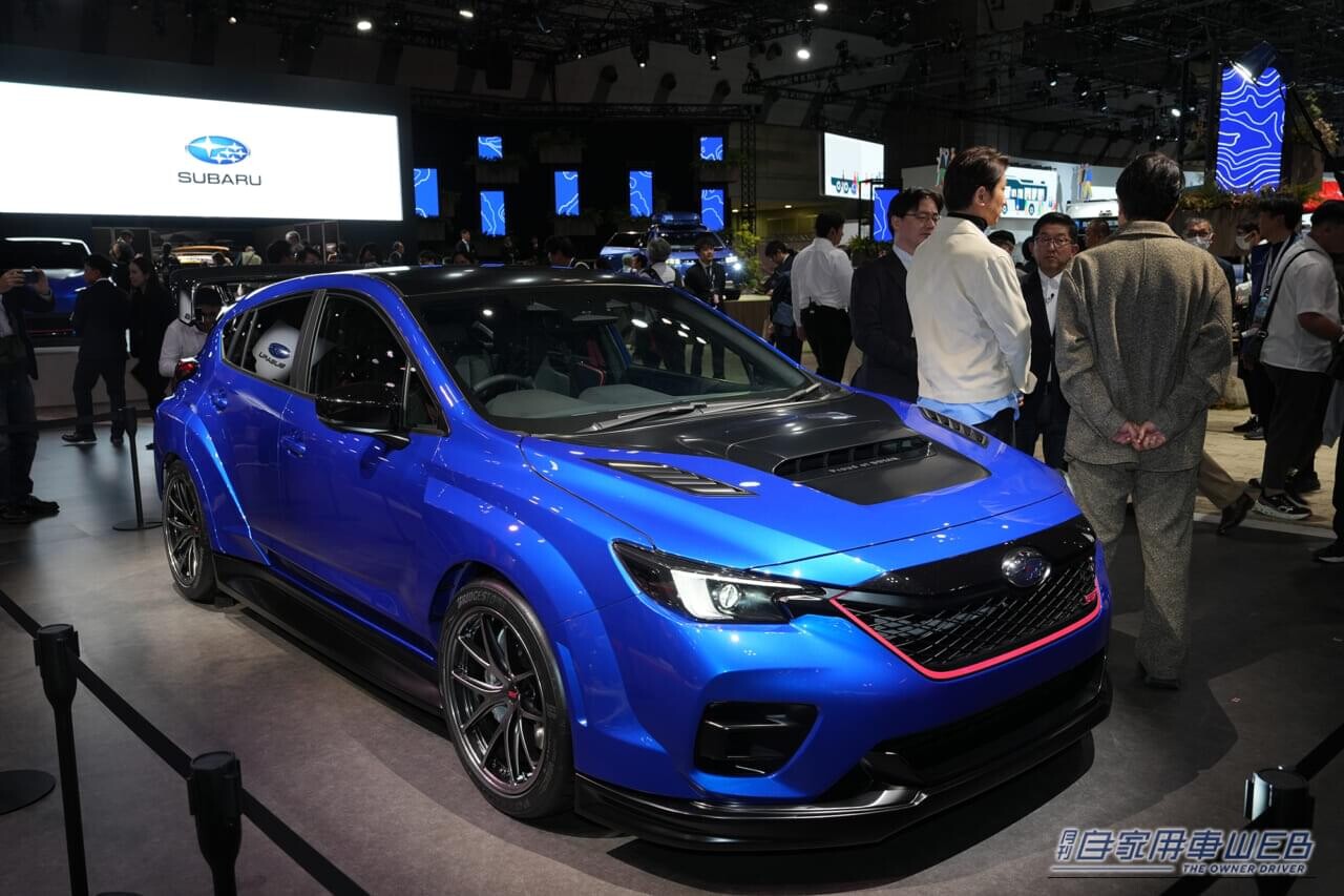 スバル新戦略！「手頃な高性能」内燃機スポーツ B-STI conceptをJMSで発表