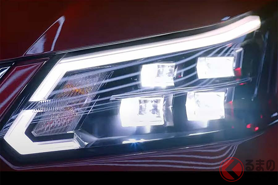 日産新型SUV「テラ」世界初公開へ ワイルド感増したライトを先行公開