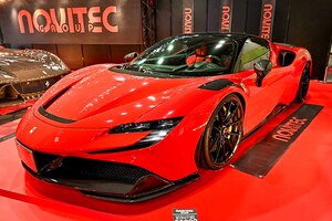 1033馬力！ フェラーリ「SF90ストラダーレ」を「ノビテック」がさらにパワーアップ…風洞試験を経たカーボンパーツ満載のスペシャルな跳ね馬とは