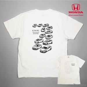 シビック歴代モデル勢揃い！「CIVIC ヒストリーTシャツ」丹波屋栃木くらしっくで発売