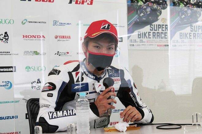 野左根「中須賀選手とやり合って、最後は自分が競り勝ちたい」／全日本ロード第3戦オートポリス ポール会見
