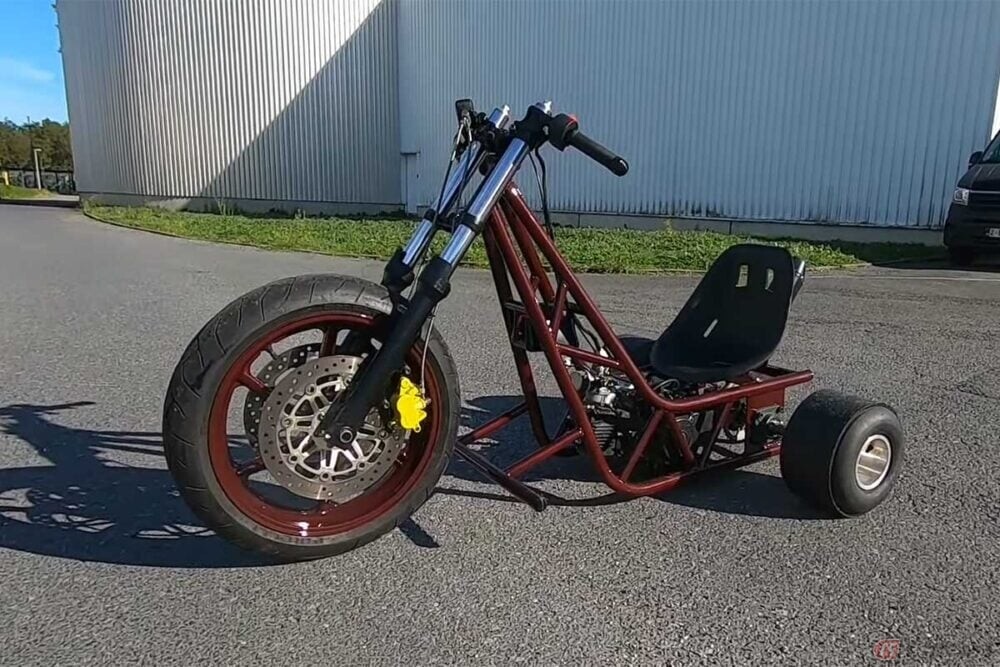 魔改造トライク爆誕!! 110ccエンジンにチョッパースタイル