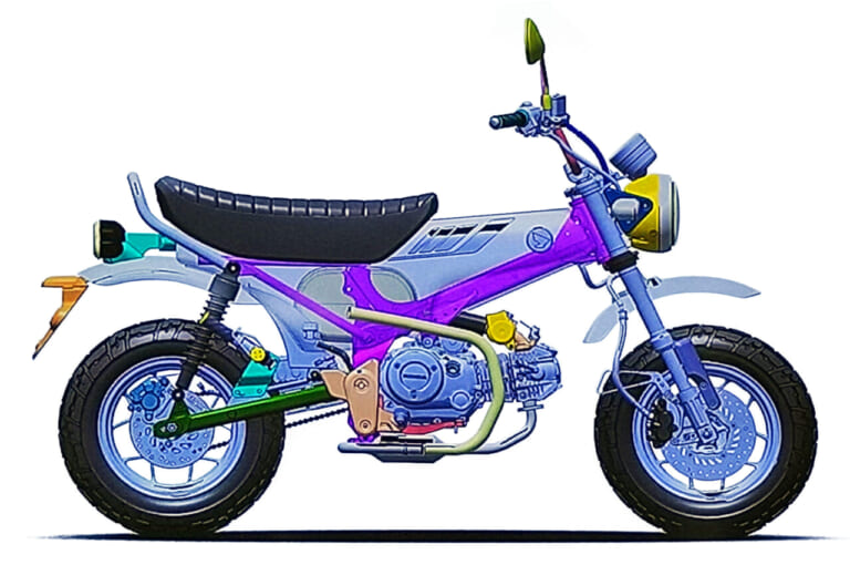 ホンダ ダックス125開発者インタビュー【全てはプレスフレームを実現