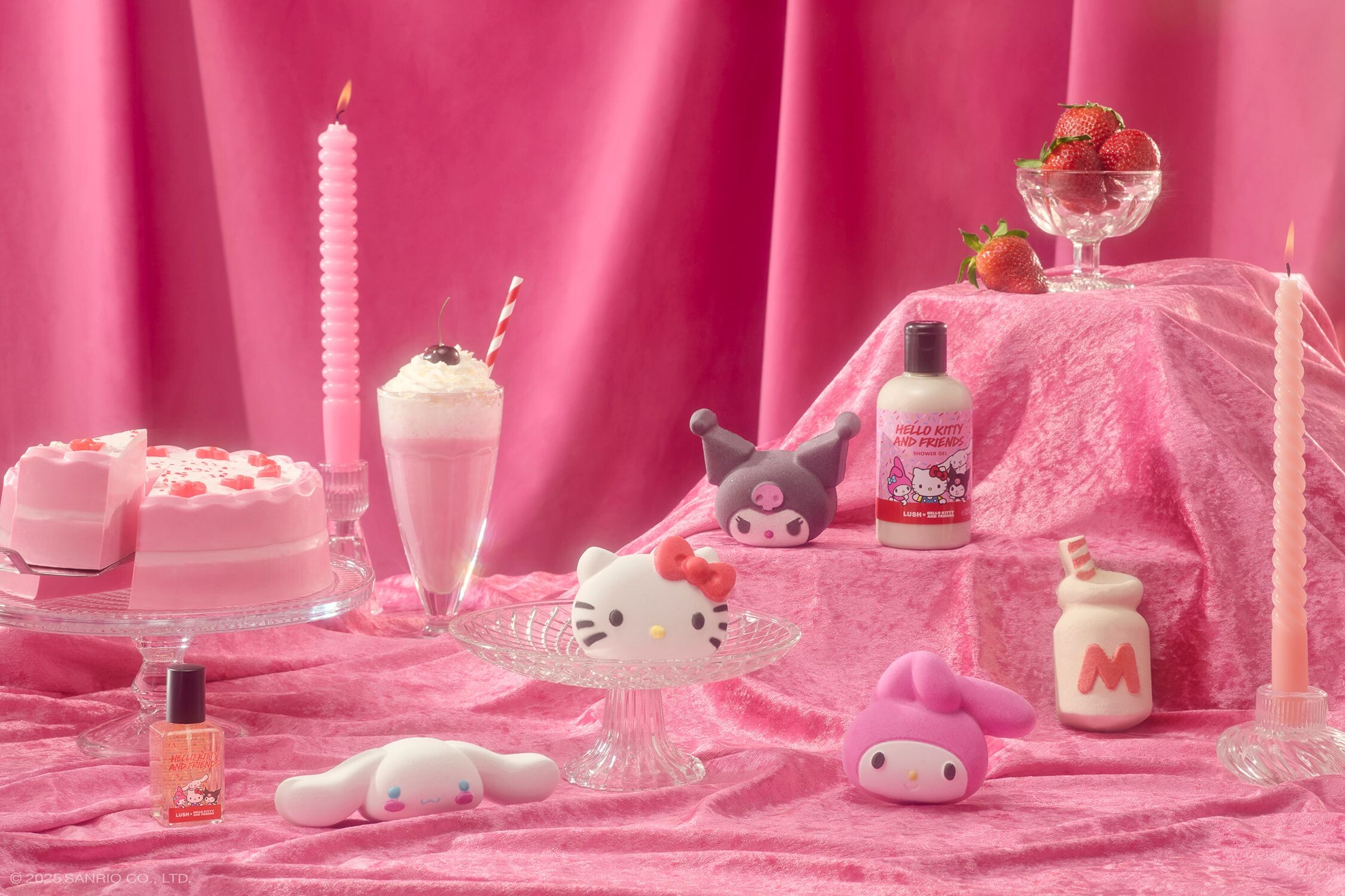 LUSHとサンリオがコラボ！ ハローキティの限定アイテムで甘いバスタイム！