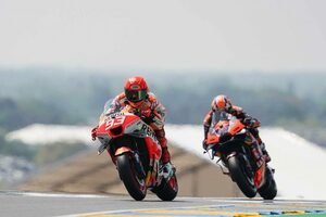 ホンダ：2位争い中に転倒したM.マルケス「完ぺきなライン取りができなかった」／第5戦フランスGP