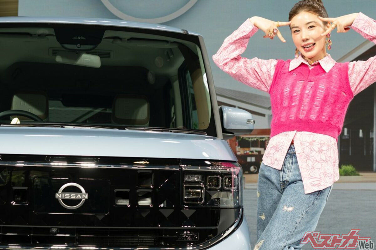 仲里依紗さんが大興奮!!　日産新型ルークスの姿に思わず"可愛い"と連呼させた「かどまる四角スタイル」どんな工夫がある？