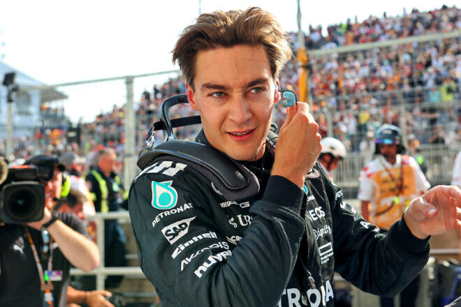 【F1第10戦予選の要点】新品ミディアムを使い果たしポール獲得のラッセル。前年の雪辱を果たせるか