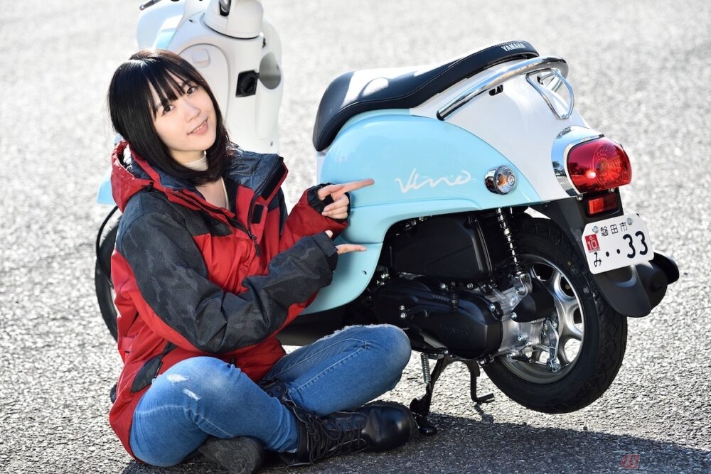 夜道雪のチャレンジバイク道 人気マンガ ゆるキャン に登場する50cc原付スクーター Vino ビーノ のスペシャルカラーに乗ってみました バイクのニュース 自動車情報サイト 新車 中古車 Carview
