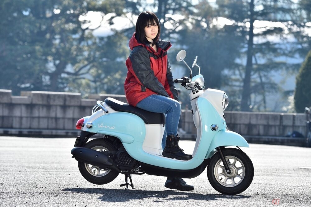 夜道雪のチャレンジバイク道 人気マンガ ゆるキャン に登場する50cc原付スクーター Vino ビーノ のスペシャルカラーに乗ってみました バイクのニュース 自動車情報サイト 新車 中古車 Carview