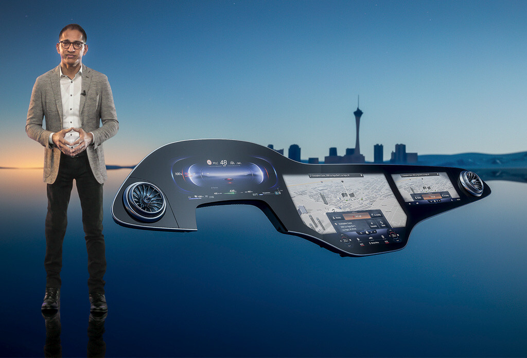 車内が巨大スクリーンに？ メルセデス・ベンツが「MBUXハイパースクリーン」を発表！