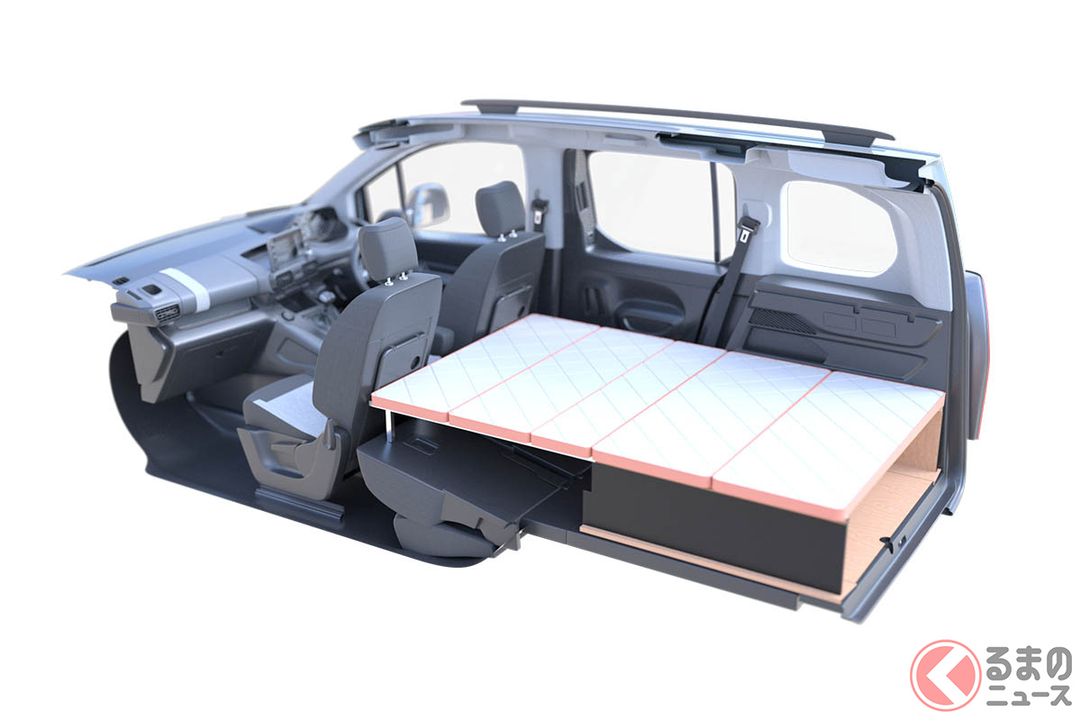 シトロエン ベルランゴ を無加工で車中泊仕様に Agreベッドキット をオプション設定 くるまのニュース 自動車情報サイト 新車 中古車 Carview