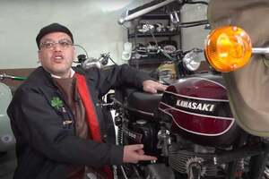 語る言葉がいちいち名言!?　野生爆弾くっきー！　カワサキ「W3」とスズキ「RL250」の激渋カスタムに賞賛のコメント多数