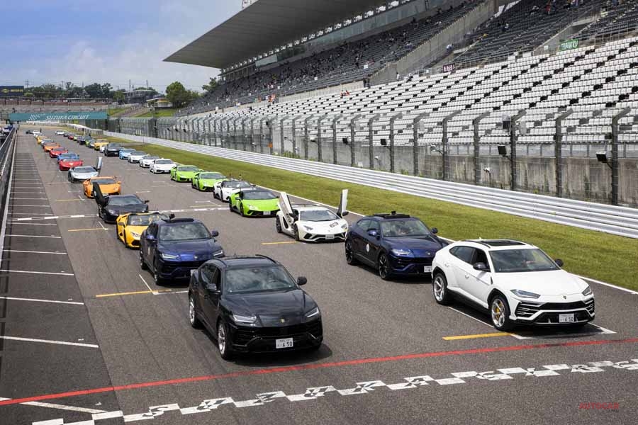 ランボルギーニ オーナー集合 鈴鹿サーキットでパレード ラン Autocar Japan 自動車情報サイト 新車 中古車 Carview