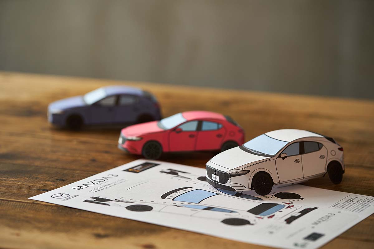 ペーパークラフトとぬり絵による Mazda3オリジナルデザインコンテスト 開催 ベストカーweb 自動車情報サイト 新車 中古車 Carview