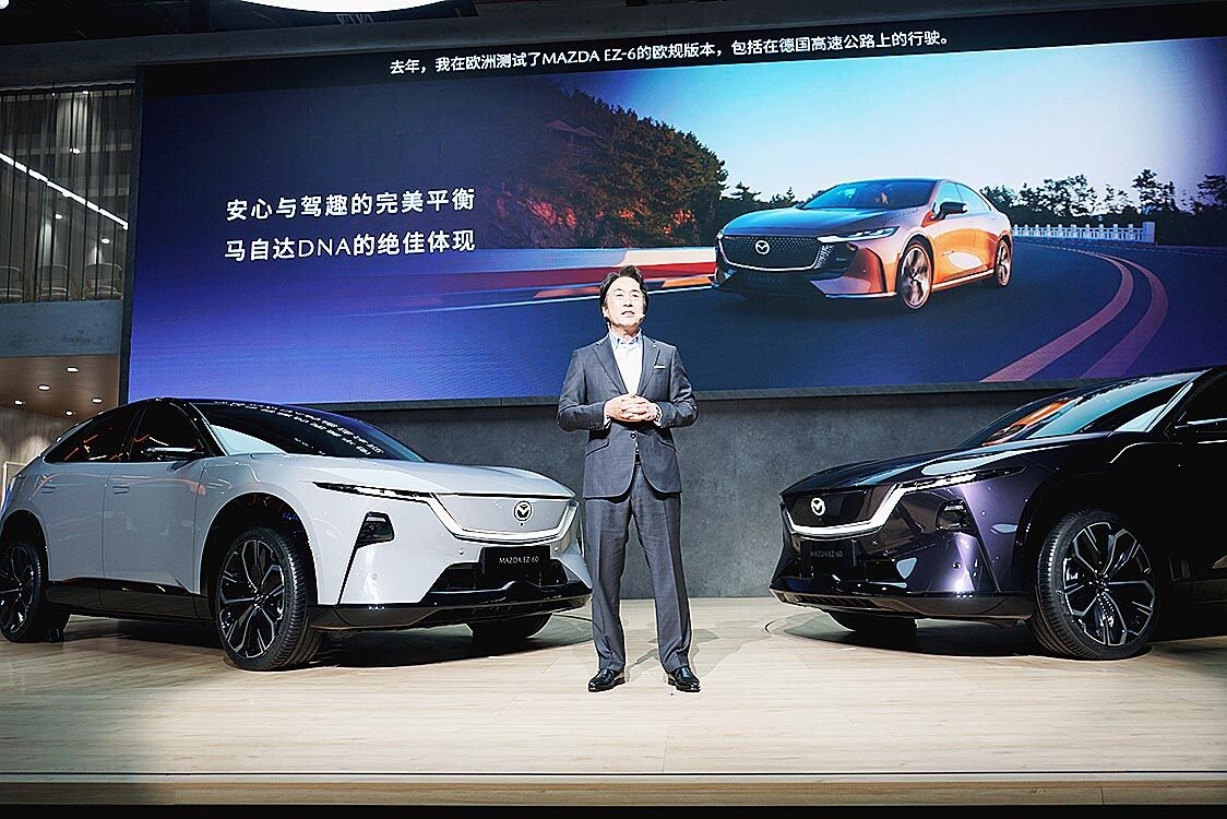 上海ショー2025〉マツダ、新型SUV「EZ-60」初公開 後輪駆動でEV
