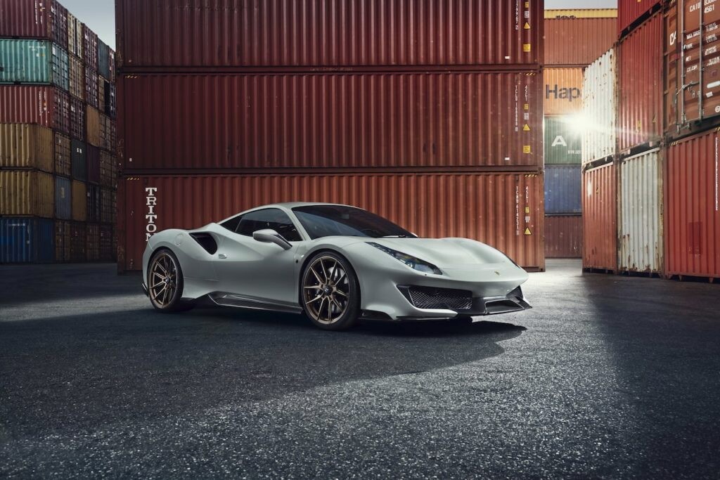 フェラーリ488ピスタGTBカーボンファイバーリアサイドスカート