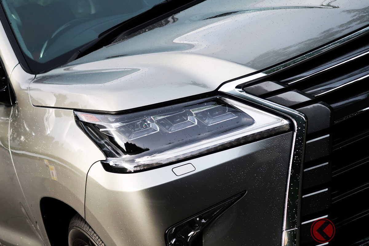 レクサス次期型「LX」年内発表か ランクル＆NXに続くL字ライト採用の超高級SUVを示唆？