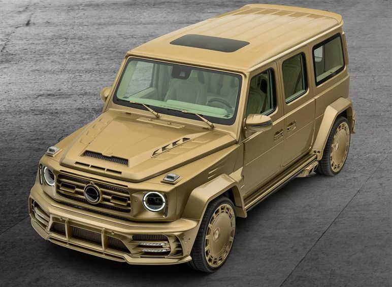 【自己顕示欲の塊】マンソリーが「G63」を“金ピカ”に。ホイールベース延長など全てが“石油王向け”だった