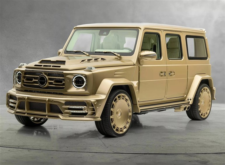 【自己顕示欲の塊】マンソリーが「G63」を“金ピカ”に。ホイールベース延長など全てが“石油王向け”だった