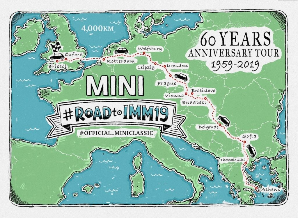 クラシック・ミニが故郷を目指し、欧州10カ国を巡る壮大なロードトリップを敢行！