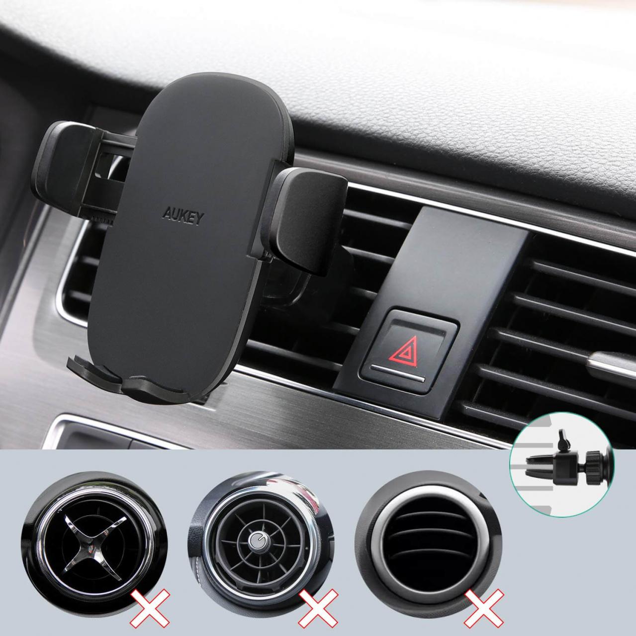 クルマにスマホ いかに美しく取り付けるか エアコンルーバーを活用するaukey Hd C48 Car Mono図鑑 Motorfan 自動車情報サイト 新車 中古車 Carview