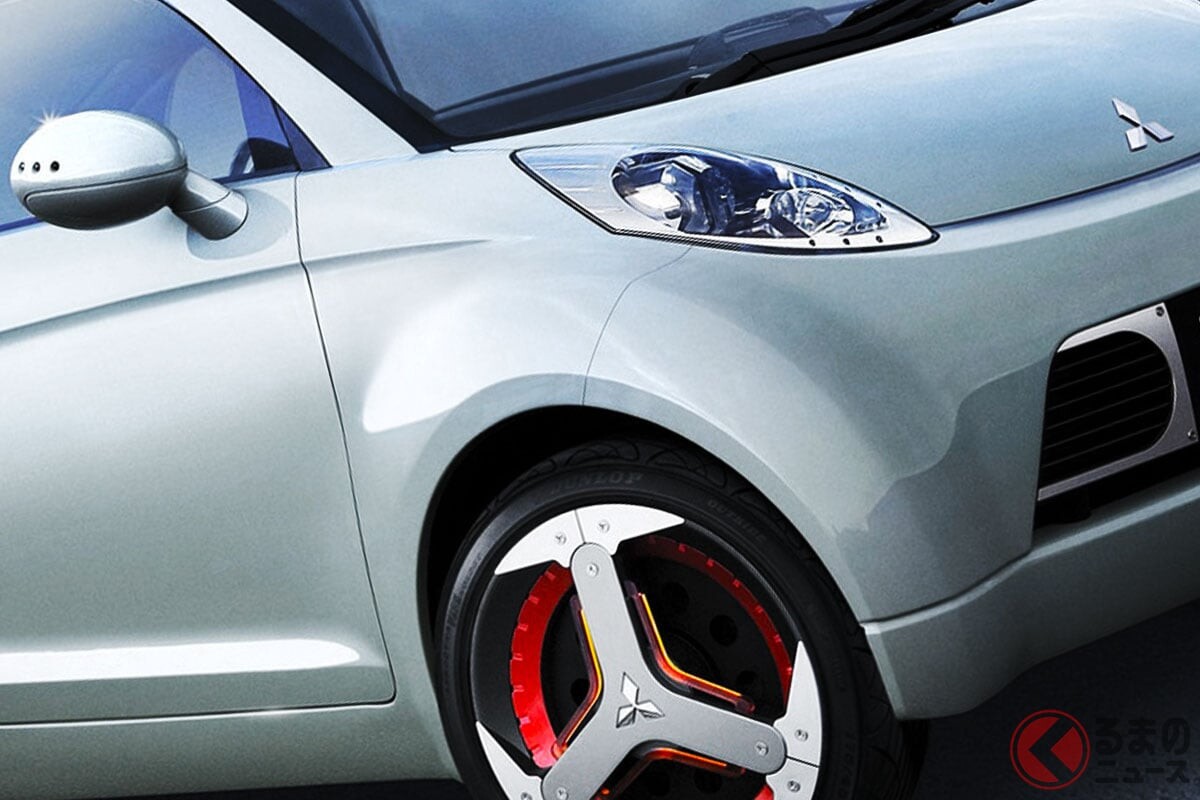 三菱「“4人乗り”軽ランエボ!?」に大注目！ “高性能4WD”×リアミッドシップ構造で「走る歓び」実現！ “斬新クーペ”スタイル採用した「アイミーブスポーツ」とは！