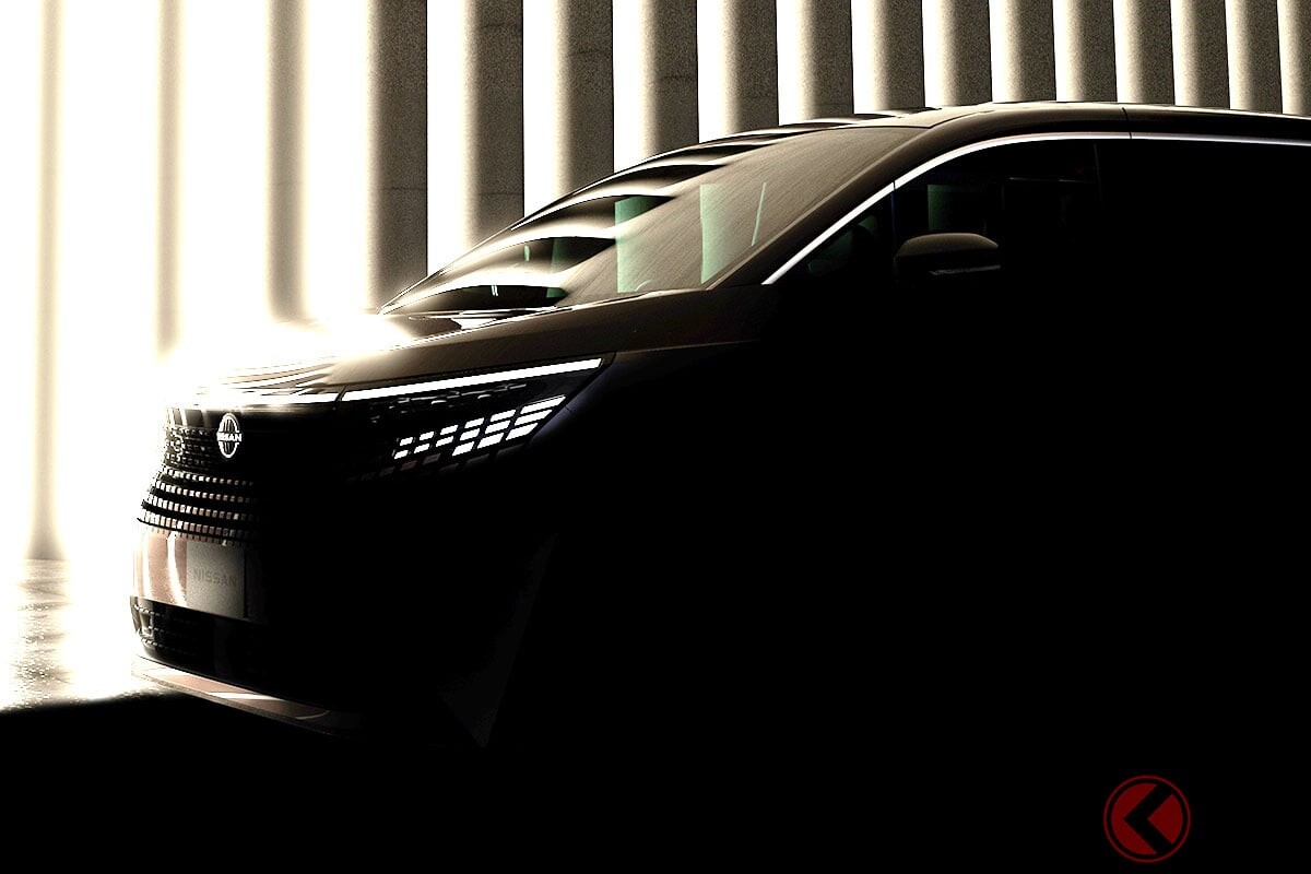 日産が「新型エルグランド」を世界初公開へ！ 15年ぶり“全面刷新”の「キングオブミニバン」はどう進化？ 初の1.5L「e-POWER」採用で“起死回生”へ！ JMSでの登場に期待感