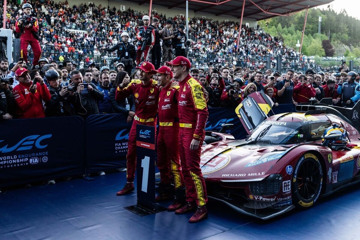 フェラーリが1-2で、開幕から3連勝。トヨタは後方スタートも8号車追い上げ4位｜WECスパ6時間レース