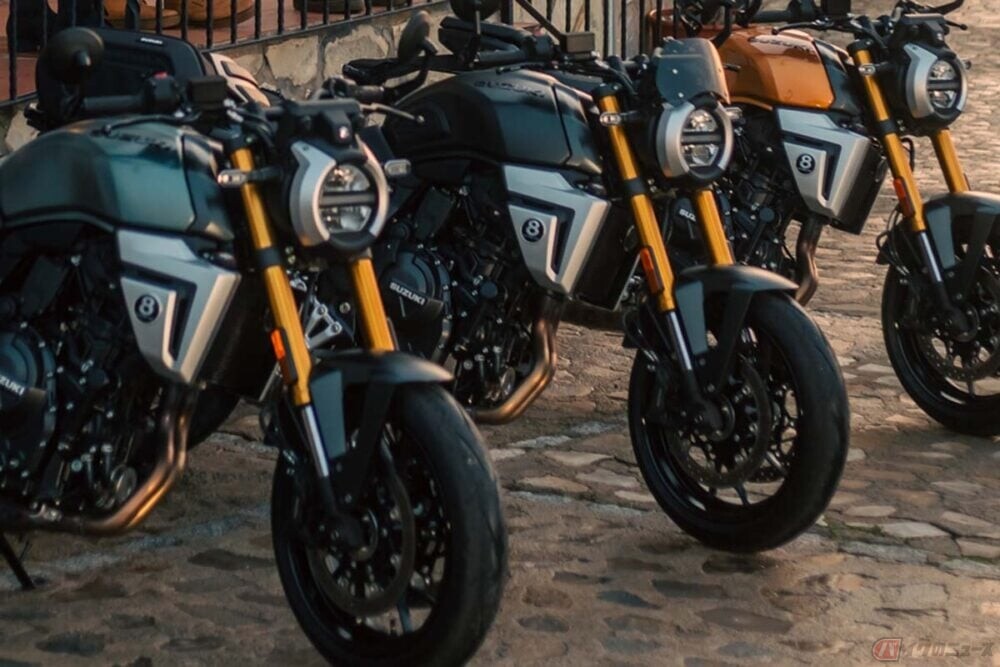 スズキの新型モデル「GSX-8T」がJapan Mobility Show 2025に登場!! 往年の名車をオマージュしたネオレトロネイキッドモデルとは？