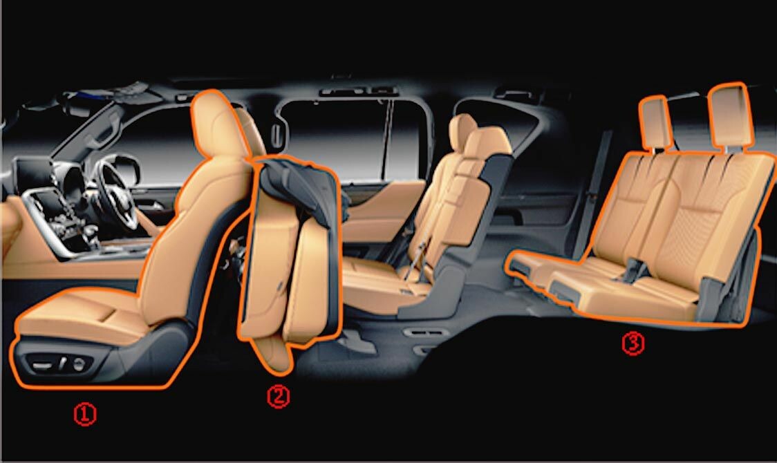 トヨタ紡織、レクサス「LX」に新開発シート採用　「マルチシートオートアレンジ」をトヨタ初採用