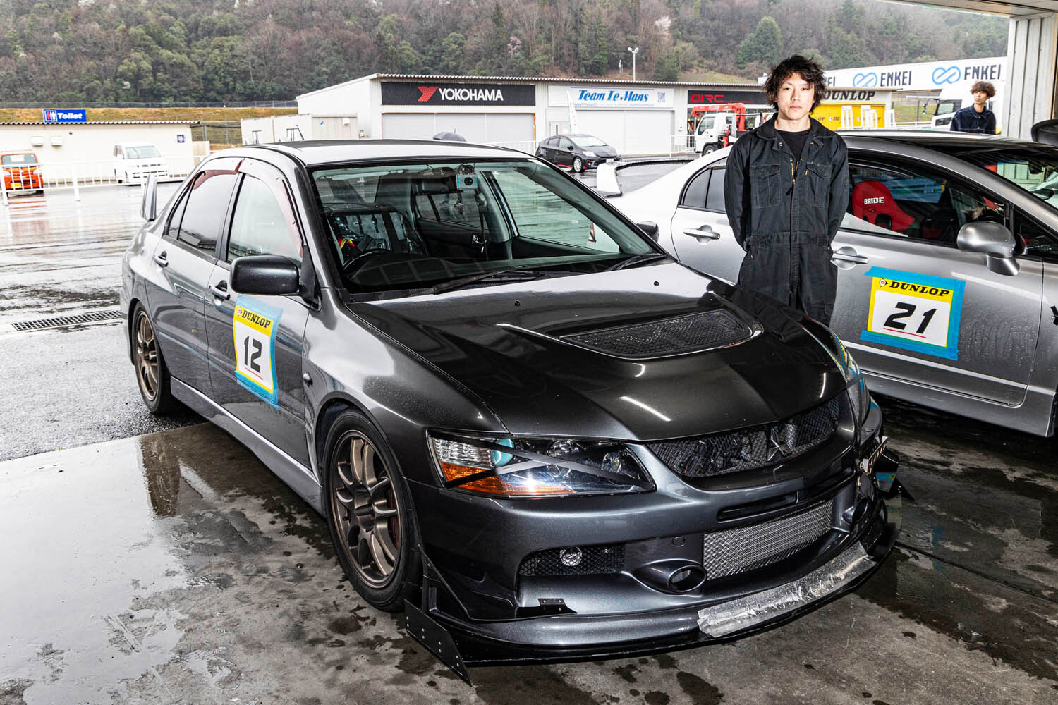価格高騰中の三菱「ランエボ9.5」オーナーの若者を発見！ サーキット仕様としてフルノーマルからコツコツ進化中です