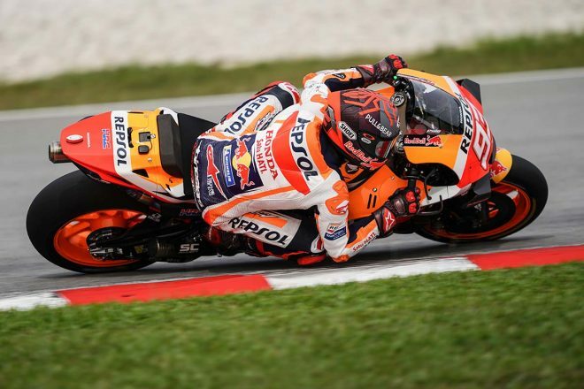 MotoGP：マルク・マルケス「クラッシュは大丈夫。明日はさらに周回を重ねる」／セパンテスト2日目コメント