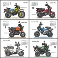 懐かしの原付バイクがカレンダーに！「藤原かんいちの2024年版オリジナルイラストカレンダー（Nostalgia Motorcycles）」が12/1に発売