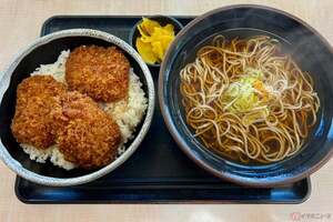 醤油ベースの甘辛い「タレカツ」とそばの組み合わせが絶妙！　バイクで行く高速道路グルメ　上信越道「松代PA」