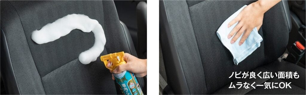 モチモチ泡で車内まるごとスッキリ洗浄！「ルームピア 車内のシャンプー」ソフト99