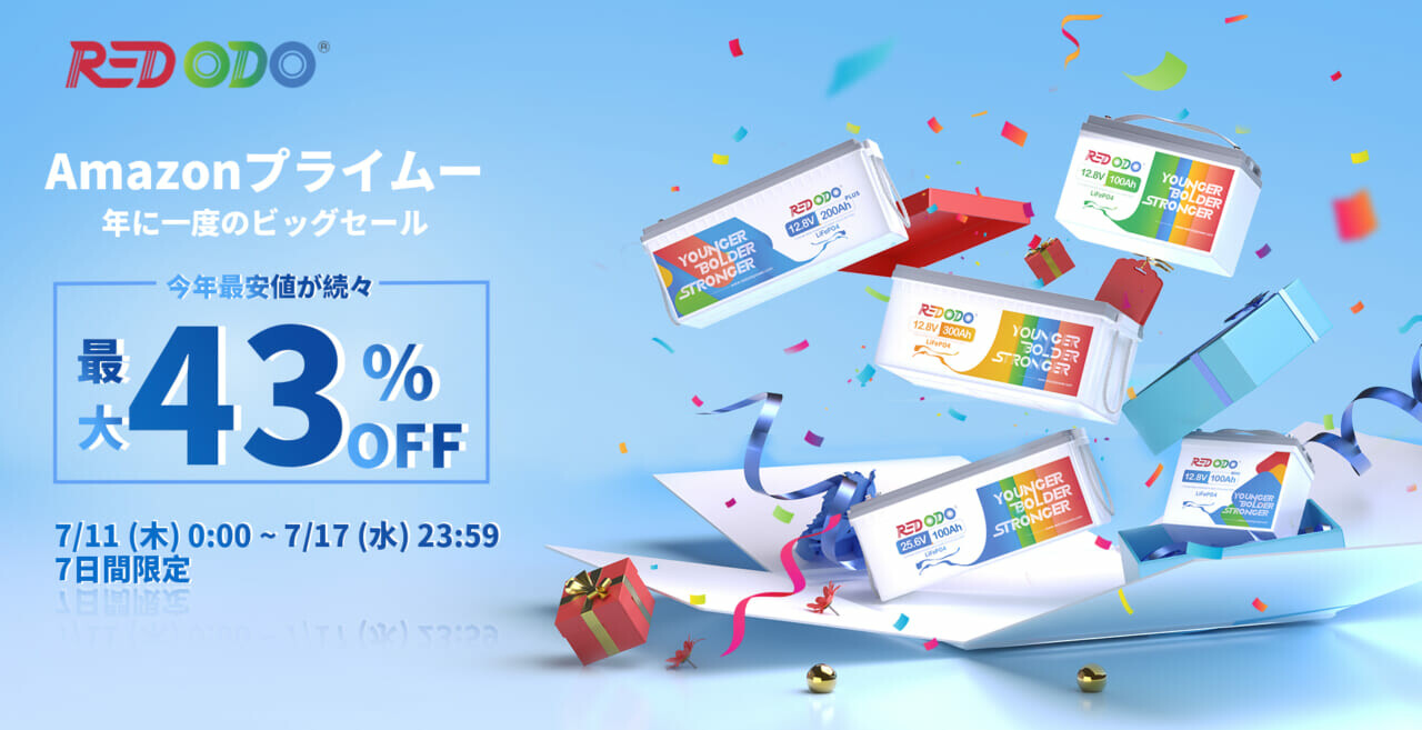 最大43％OFF！　REDODO製品がAmazonプライムデーで超お得！