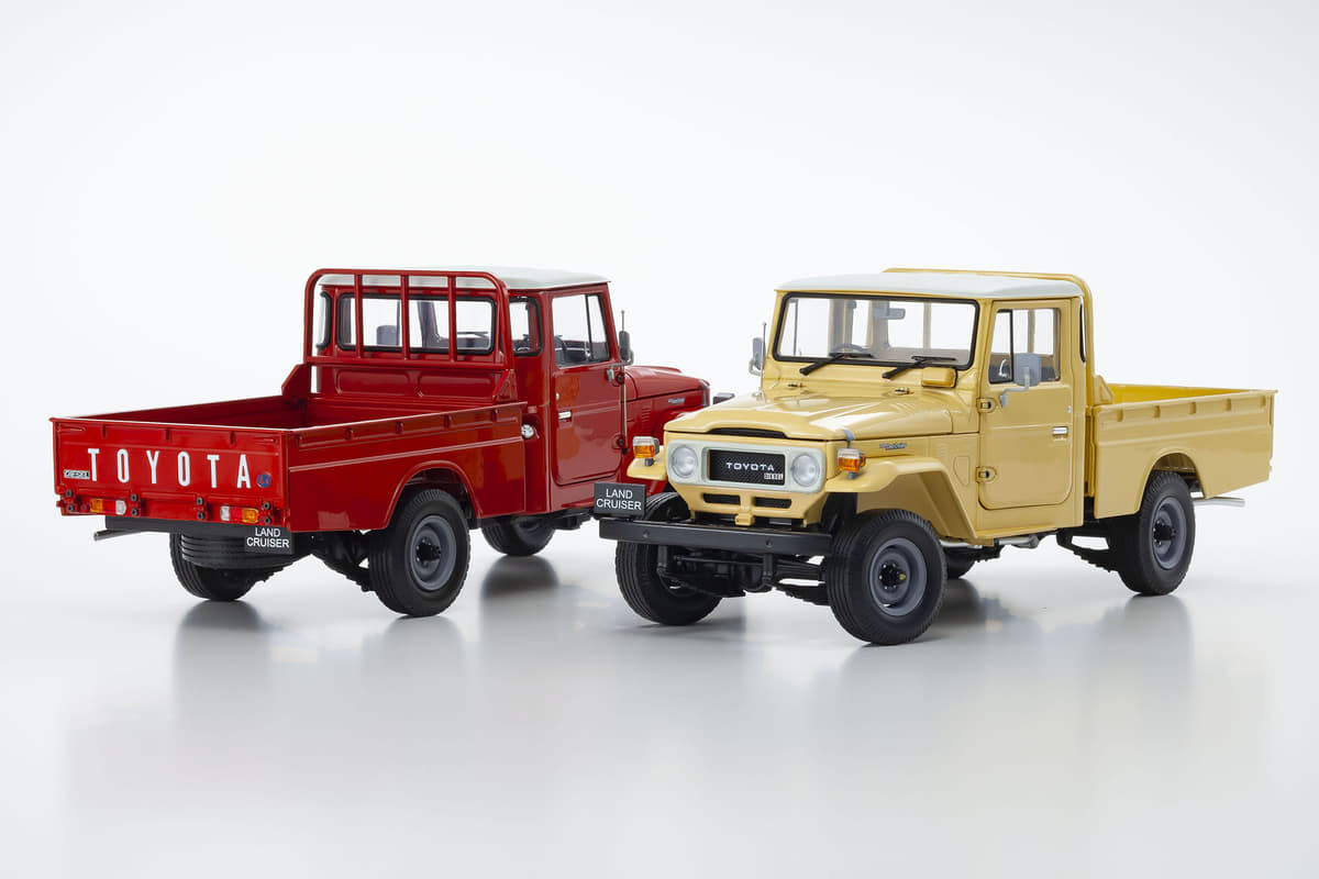 稀少なピックアップトラックがモデル化！　トヨタ･ランドクルーザー40が1/18スケールになって登場【京商】