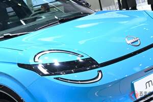 日産「マーチ」系譜の新型「マイクラ」日本初公開！ めちゃ懐かしい「丸目ライト」が良いね！ 全長4mの“ちょうどいい”ボディに「先進パワートレイン」搭載！ 往年のファンも納得の実車登場！