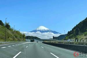 目の前に「富士山ドーン！」の道は意図的に作られた!? 「設計者からの贈り物」と呼ばれる山アテ道路とは？