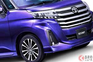 トヨタ「“次期型”ルーミー」27年に登場!? 最新「ハイブリッド」設定×ド迫力「ギラギラフロントフェイス」も採用か？ めちゃ売れてる「人気ハイトワゴン」今後どうなるのか